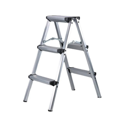 Portable Aluminium 1-3 Step Folding Ladder Anti-Slip Frame Stool for Home Use - 1 step Folding Ladder