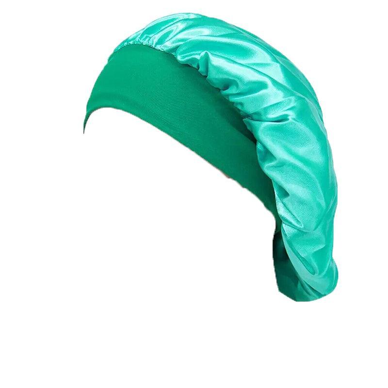 Sleeping Bonnet Hair Wrap Silk Satin Cap Women Elastic Night Soft Hat Headwear - Purple