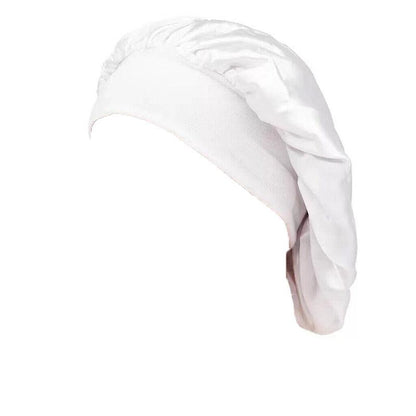 Sleeping Bonnet Hair Wrap Silk Satin Cap Women Elastic Night Soft Hat Headwear - Purple