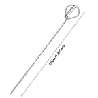 12PC Metal BBQ Skewers Reusable 20cm Grill Sticks Kebab Grilling Tools