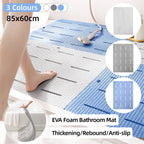 Bathroom Floor Mat Non Slip Shower Rug Soft Quick Dry Household Bath Carpet Mat - Grey