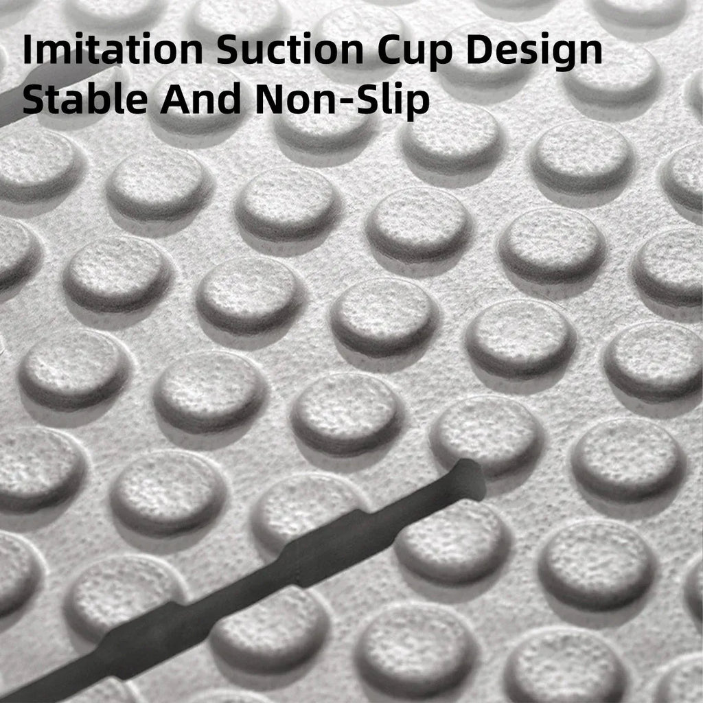 Bathroom Floor Mat Non Slip Shower Rug Soft Quick Dry Household Bath Carpet Mat - Grey