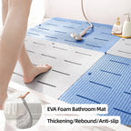 Bathroom Floor Mat Non Slip Shower Rug Soft Quick Dry Household Bath Carpet Mat - Grey