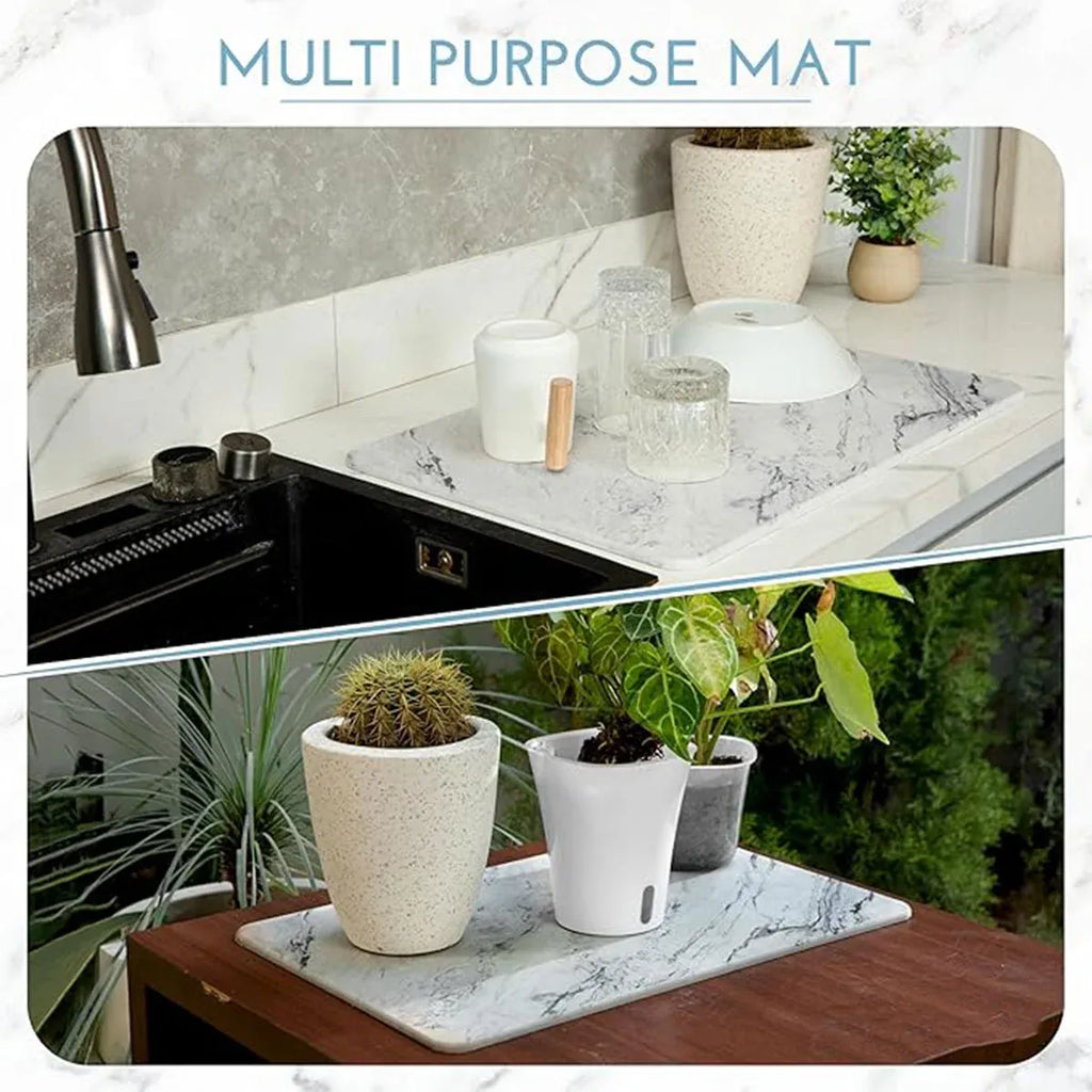 Diatom Mud Water Absorbing Mat Anti Slip Bathroom Floor Mat Absorbent Foot Rug