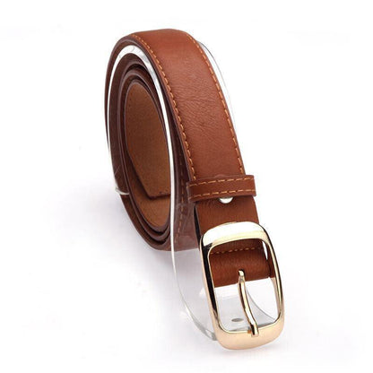 Ladies Leather Belt Classic Buckle Fashion Waist Strap for Jeans Dresses Casual - Leopard