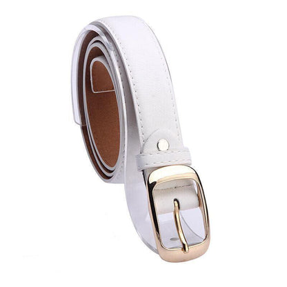 Ladies Leather Belt Classic Buckle Fashion Waist Strap for Jeans Dresses Casual - Leopard