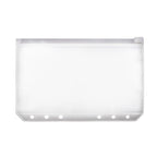 12X A5/A6/A7 Binder Pocket Zipper 6 Holes Pvc Document Filling Bags Clear Kit - A7(13*9CM)