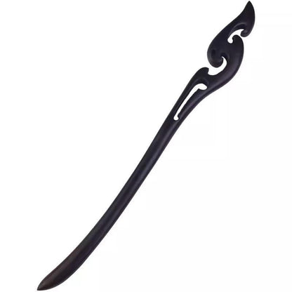 Retro Wooden Carved Hair Sticks Women Hairpin Barrette Chopsticks Accessories - H