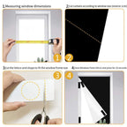 Portable Blackout Curtains for Sunscreen Window Shades Light Blocking Drapes - 1m x 1.45m