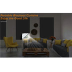Portable Blackout Curtains for Sunscreen Window Shades Light Blocking Drapes - 1m x 1.45m