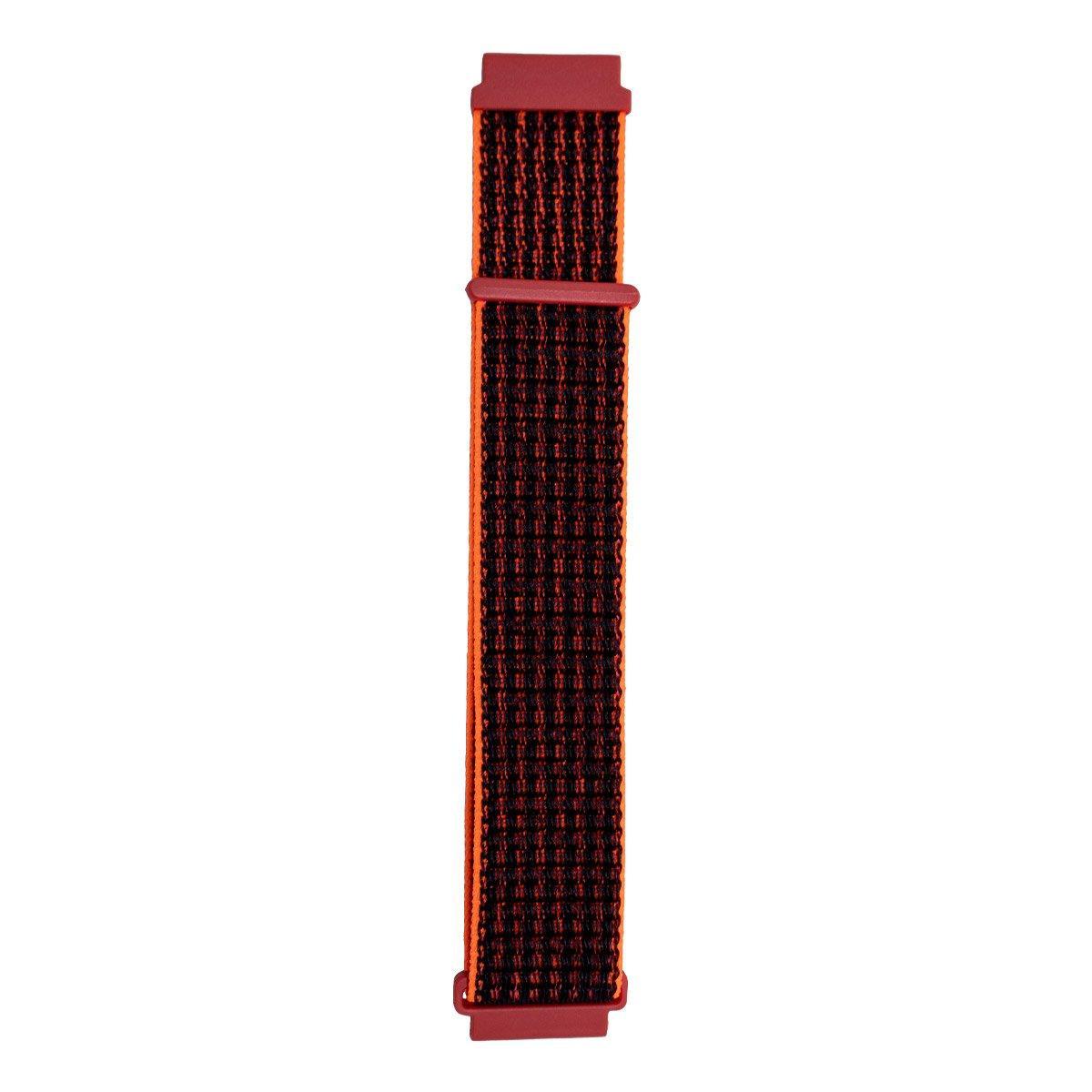 20mm Nylon Braided Sport Loop Velcro Watch Band Strap Compatible Replacement - Rainbow