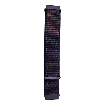 20mm Nylon Braided Sport Loop Velcro Watch Band Strap Compatible Replacement - Rainbow