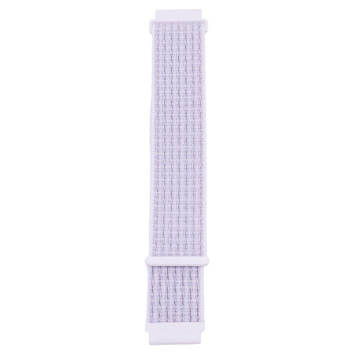 20mm Nylon Braided Sport Loop Velcro Watch Band Strap Compatible Replacement - Rainbow