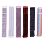 20mm Nylon Braided Sport Loop Velcro Watch Band Strap Compatible Replacement - White