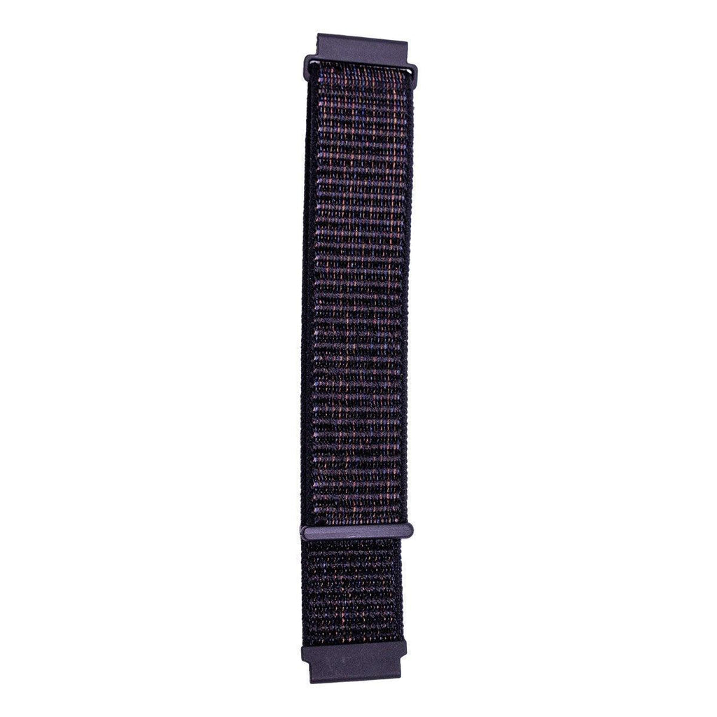 20mm Nylon Braided Sport Loop Velcro Watch Band Strap Compatible Replacement - White