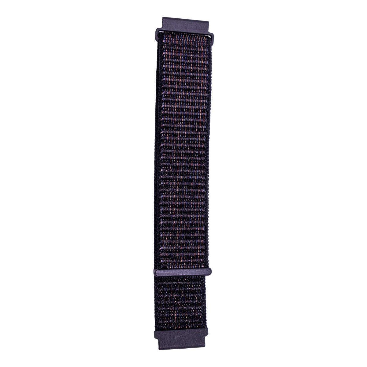 20mm Nylon Braided Sport Loop Velcro Watch Band Strap Compatible Replacement - White