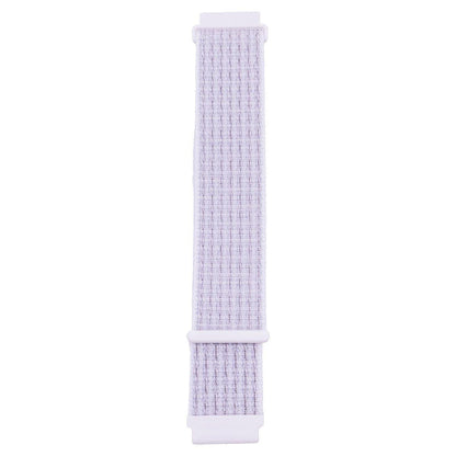 20mm Nylon Braided Sport Loop Velcro Watch Band Strap Compatible Replacement - White
