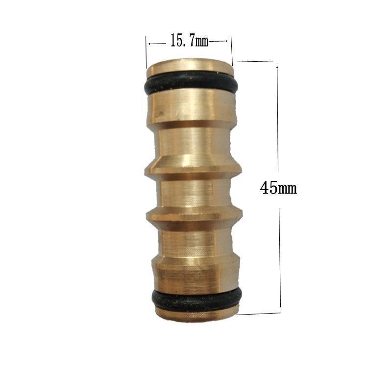 Brass Garden Hose Connector Fitting Double End Quick Joiner for 12mm Pipe Repair