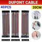 40PCS Dupont Cable 20cm Jumper Wire for Arduino RPi breadboard - Female to Female 20CM
