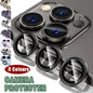 For iPhone 14/14 Plus Metal Camera Lens Glass Screen Protector - Black