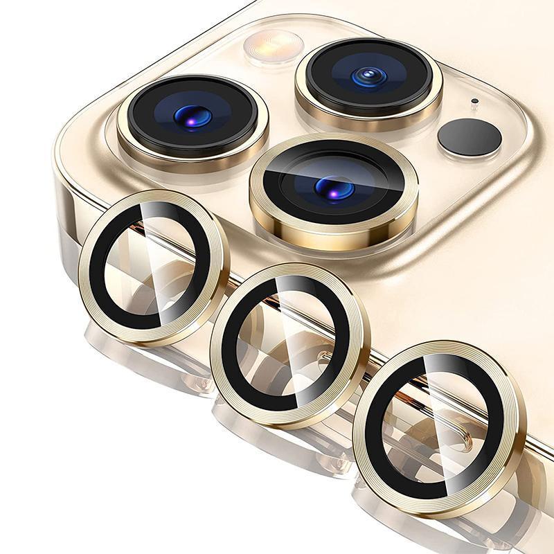 For iPhone 14/14 Plus Metal Camera Lens Glass Screen Protector - Purple