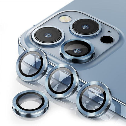 For iPhone 14/14 Plus Metal Camera Lens Glass Screen Protector - Gold