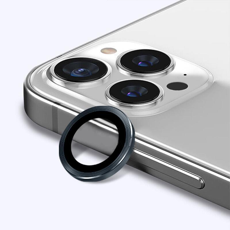For iPhone 14/14 Plus Metal Camera Lens Glass Screen Protector - Gold