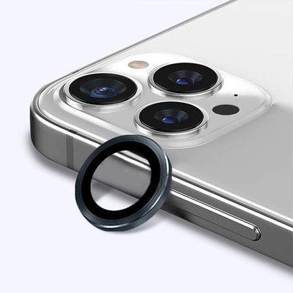 For iPhone 14/14 Plus Metal Camera Lens Glass Screen Protector - Light Puple