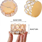 8pcs Gold European Candle Holders for Candlelight Dinner Decorative Candle Cups