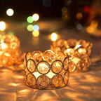 8pcs Gold European Candle Holders for Candlelight Dinner Decorative Candle Cups