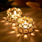 8pcs Gold European Candle Holders for Candlelight Dinner Decorative Candle Cups