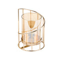 Wrought Iron Candle Holder Romantic Candlestick Ornament Dinner Table Decor Prop - S