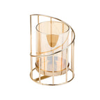 Wrought Iron Candle Holder Romantic Candlestick Ornament Dinner Table Decor Prop - S