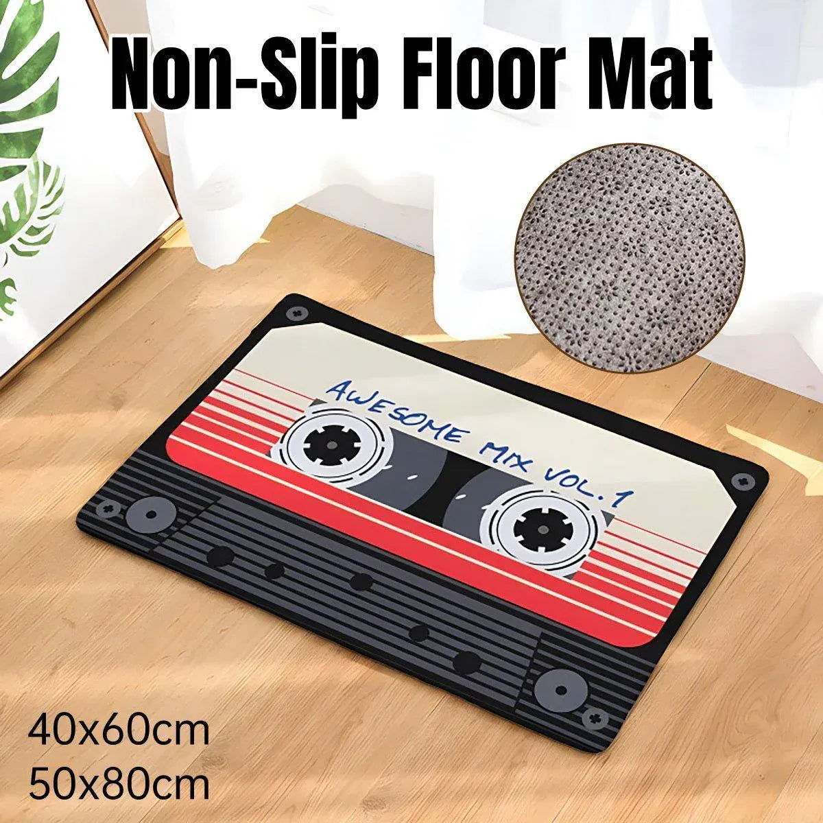 Absorbent Non-Slip Camera Bathroom Floor Mat Family Entry Door Mat Home Rug - 40x60CM