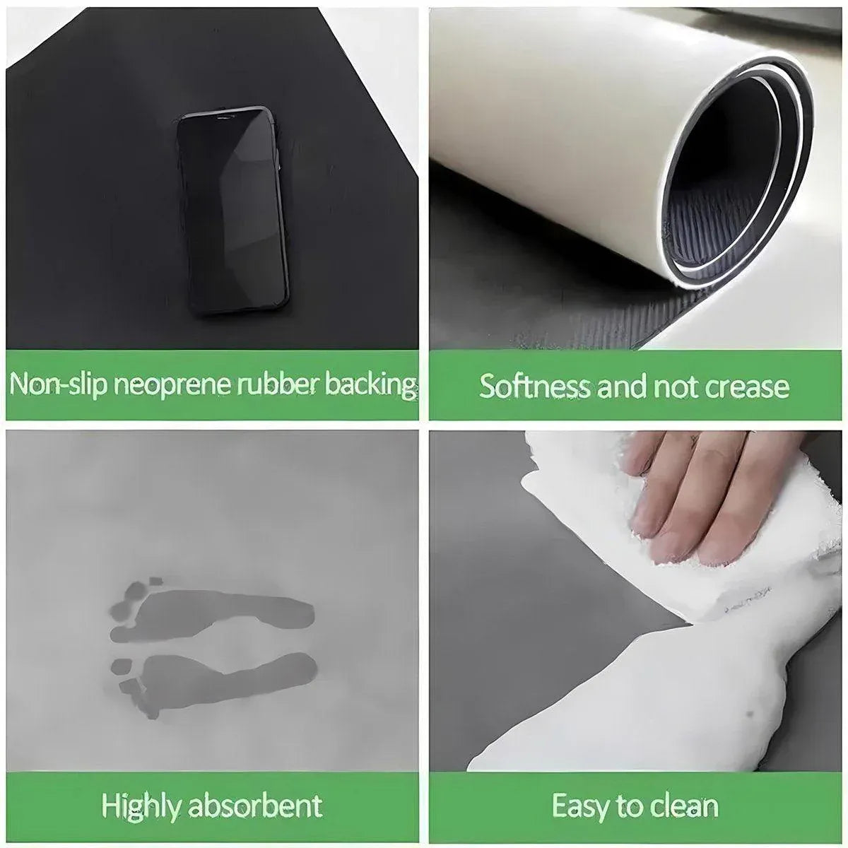 Absorbent Non-Slip Camera Bathroom Floor Mat Family Entry Door Mat Home Rug - 40x60CM