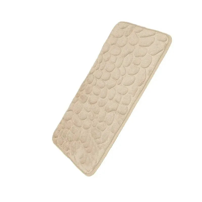 40x60cm Non-Slip Memory Foam Bath Mat Super Absorbent Floor Rug for Bathroom Use - Khaki