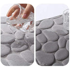 40x60cm Non-Slip Memory Foam Bath Mat Super Absorbent Floor Rug for Bathroom Use - Khaki