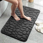 40x60cm Non-Slip Memory Foam Bath Mat Super Absorbent Floor Rug for Bathroom Use - Khaki