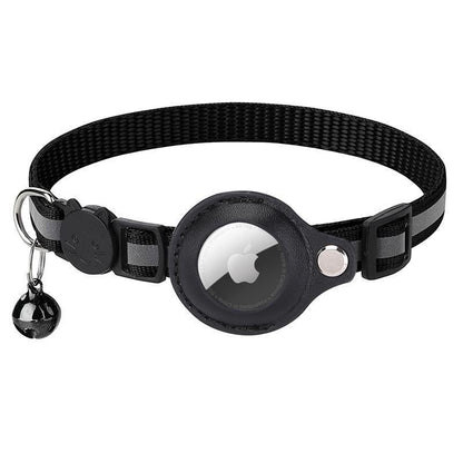 Reflective Pet Collar with Holder for AirTag Tracker – Anti-Lost Cat Dog Tag - Blue