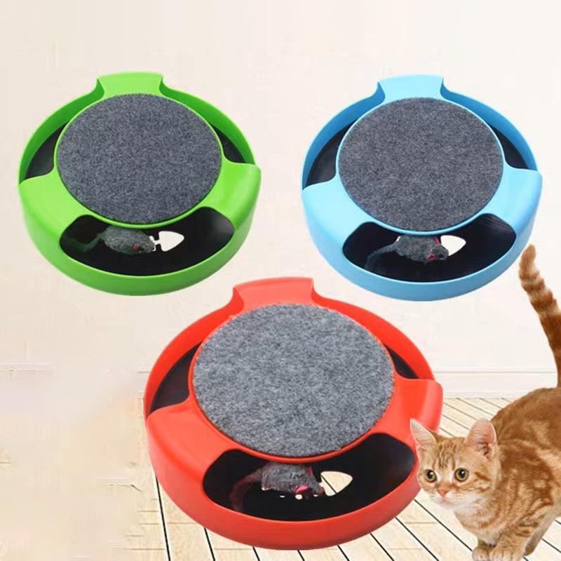 Motion Kitten Cat Toy Catch The Mouse Chase Interactive Cat Training Scratchpad - Red