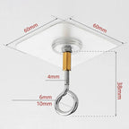 12 PCS Heavy Duty Self Adhesive Hooks Stainless Steel Ceiling Hooks for Home - Closed