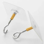 12 PCS Heavy Duty Self Adhesive Hooks Stainless Steel Ceiling Hooks for Home - Closed