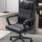 Swivel Office Chair Adjustable Height Padded Seat Computer Chair With Wheels