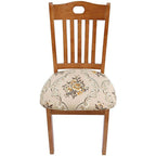 Stretch Dining Chair Seat Covers Removable Seat Cushion Slipcovers Protector - B
