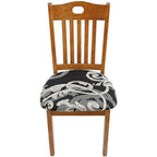 Stretch Dining Chair Seat Covers Removable Seat Cushion Slipcovers Protector - C