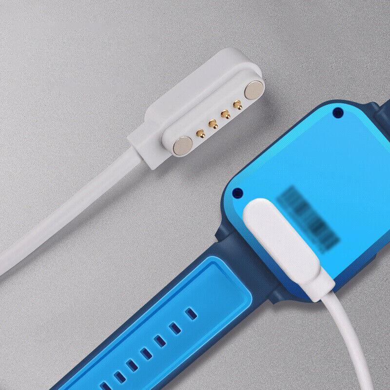 Universal Smart Watch Bracelet Charging Cable 4-Pin 2.54 Snap-on Charger Cords - White