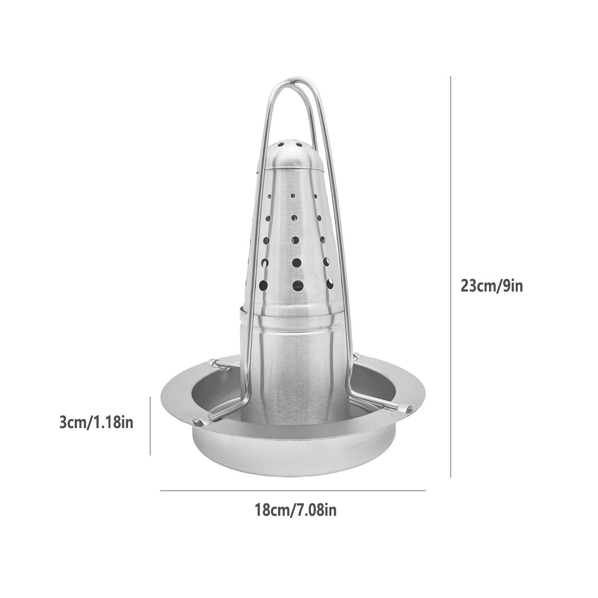 Stainless Steel Chicken Grill Outdoor BBQ Roaster Rack Portable Multi Functional