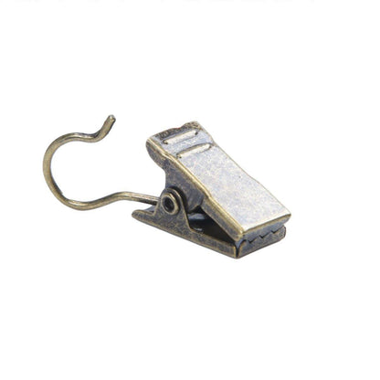 50PCS Stainless Steel Curtain Clip Hooks Strong Load-bearing Shower Accessories - Silver White
