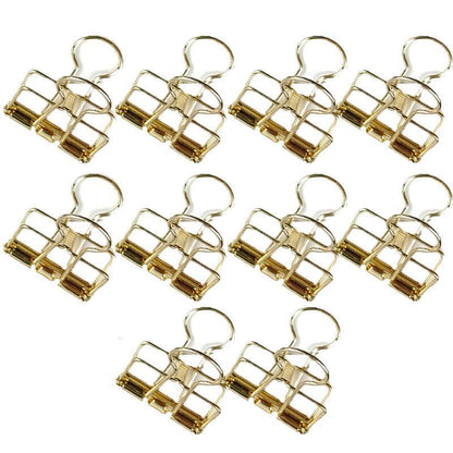 Solid Color Hollow Out Swallowtail Metal Binder Bookmark Clips Office Supplies - Blue
