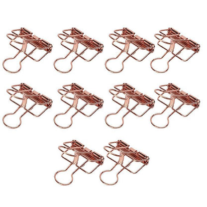 Solid Color Hollow Out Swallowtail Metal Binder Bookmark Clips Office Supplies - Blue